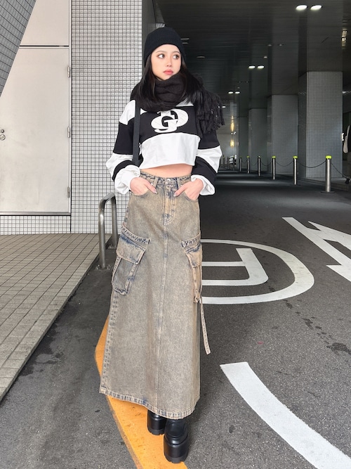 セール】GD fake leather patch shortトップス（Tシャツ/カットソー