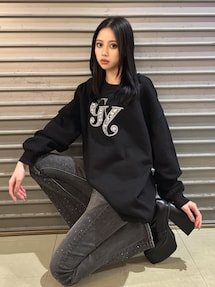 GYDA GY ビジュー プルオーバー トップス 黒 ブラック GY bijouプルオーバー[品番：MKSW0068075]｜GYDA（ジェイダ