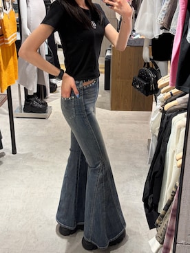 「GYDA（ジェイダ）のアイテム（パンツ）」を使った、miiaさん（レディース・160cm）の春コーディネート