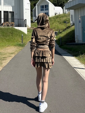 「アイテム（レッグウェア）」を使った、miiaさん（レディース・160cm）の秋コーディネート