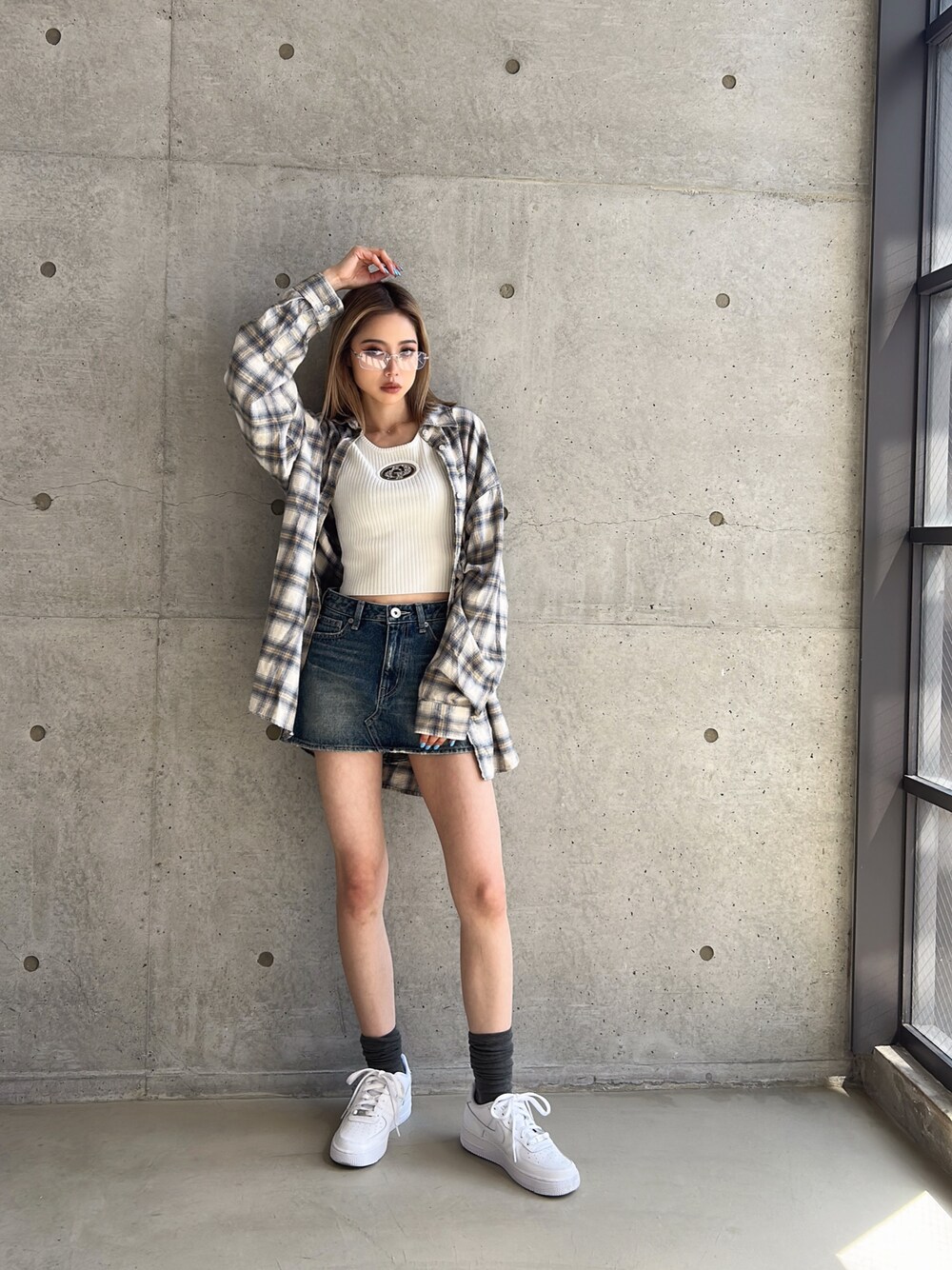 GYDA（ジェイダ）の「Vintageデニムスカートライクショート