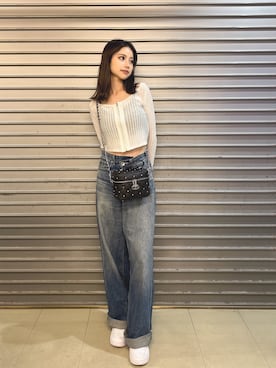 「アイテム（キャミソール）」を使った、miiaさん（レディース・160cm）の夏コーディネート