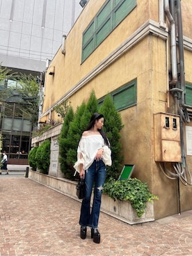 「GYDA（ジェイダ）のアイテム（その他ヘアアクセサリー）」を使った、miiaさん（レディース・160cm）の夏コーディネート