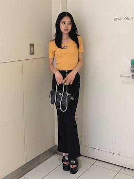 「GYDA（ジェイダ）のアイテム」を使った、miiaさん（レディース・160cm）の夏コーディネート