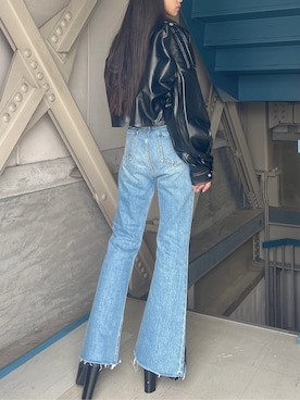 「GYDA（ジェイダ）のアイテム（ベルト）」を使った、miiaさん（レディース・160cm）の秋コーディネート