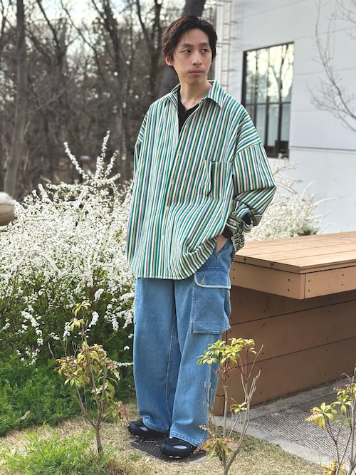 ARMY TWILL 12OZ デニムカーゴパンツ AM-2315001（デニムパンツ