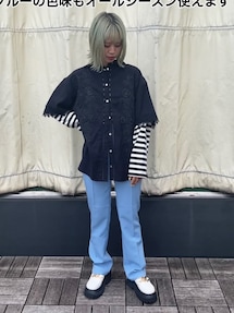 styling/ エンブロイダリーオーバーシャツジャケット 新品 エンブロイダリーオーバーシャツ｜ジュエティ（jouetie）アウトレット