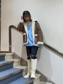 jouetie コート jouetie ルーズビッグチェスターコート アイボリー