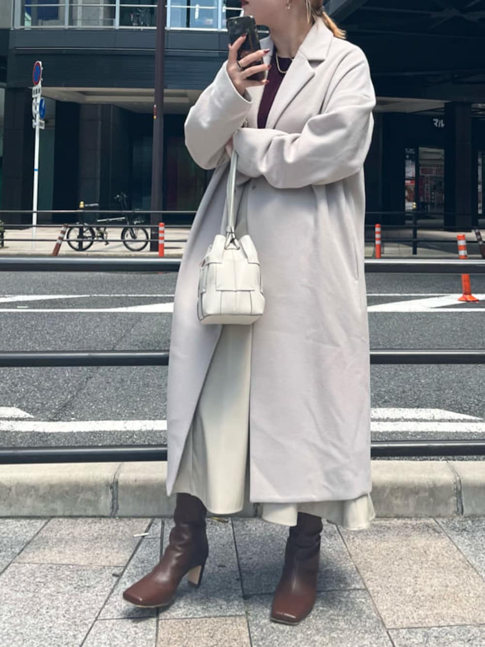 「選抜１」｜「ELENDEEKのHALF SLEEVE RIB KT（ニット/セーター、ブラウン系）」を使った、harukaさん（レディース・155cm）の夏コーディネートの1枚目の写真