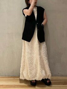 s値下げエレンディーク　フェザータッチバルーンワンピース　24AW FEATHER TOUCH BALLOON OP | ELENDEEK/エレン