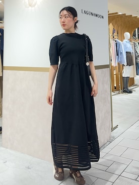 「LAGUNAMOON（ラグナムーン）のアイテム」を使った、RUNA ONISHIさん（レディース・163cm）の春コーディネート