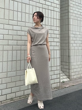 「LAGUNAMOON（ラグナムーン）のアイテム（ブレスレット）」を使った、RUNA ONISHIさん（レディース・163cm）の夏コーディネート