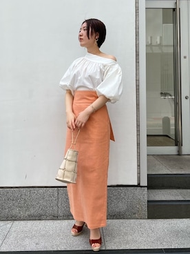 「LAGUNAMOON（ラグナムーン）のアイテム（ブレスレット）」を使った、RUNA ONISHIさん（レディース・163cm）の春コーディネート