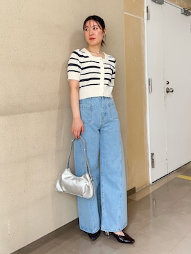 「LAGUNAMOON（ラグナムーン）のアイテム」を使った、RUNA ONISHIさん（レディース・163cm）の春コーディネート