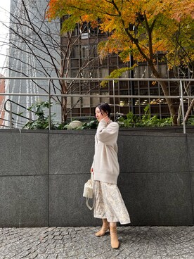 RUNA ONISHIさん（レディース・163cm）の冬コーディネート