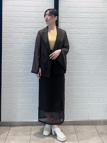LAGUNAMOON 2WAY スリーブジャケット ダークブラウン ラグナムーン LAGUNAMOON 2WAYスリーブシアージャケット
