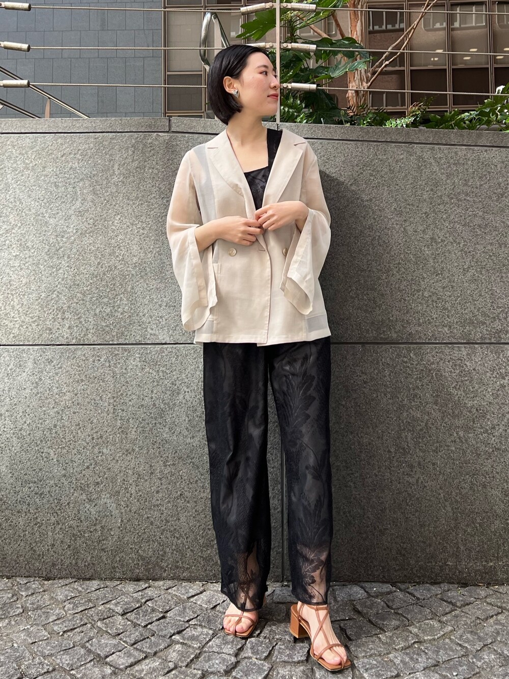 LagunaMoon ブラック オールインワン S LAGUNAMOON（ラグナムーン）の