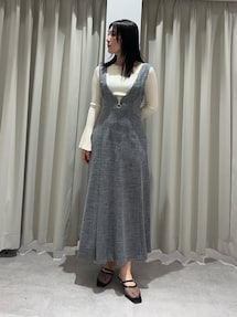 ラグナムーン ジャガードストラップ ジャンパースカート 美品✨】ラグナムーン カットジャガードストラップジャンパー