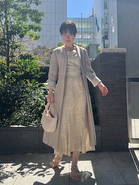 「LAGUNAMOON（ラグナムーン）のアイテム（その他アウター）」を使った、RUNA ONISHIさん（レディース・163cm）の春コーディネート
