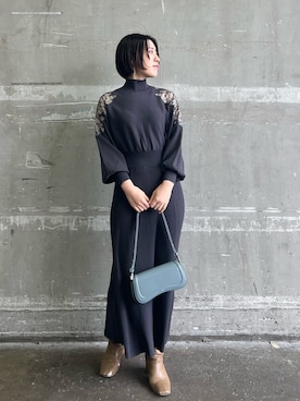 「JW PEI（ジェイダブリューペイ）のアイテム」を使った、RUNA ONISHIさん（レディース・163cm）の冬コーディネート