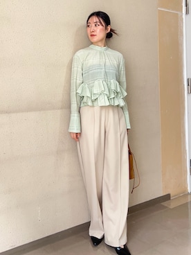 「LAGUNAMOON（ラグナムーン）のアイテム」を使った、RUNA ONISHIさん（レディース・163cm）の春コーディネート