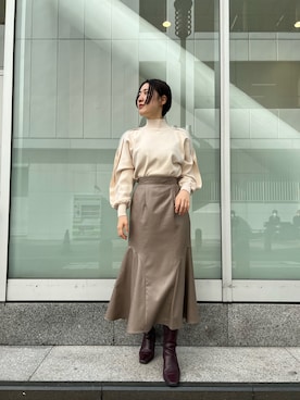 RUNA ONISHIさん(レディース・163cm)の冬コーディネート