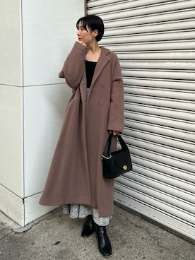 「LAGUNAMOON（ラグナムーン）のアイテム（その他アウター）」を使った、RUNA ONISHIさん（レディース・163cm）の冬コーディネート