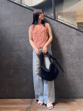 「アイテム（その他シューズ）」を使った、RUNA ONISHIさん（レディース・163cm）の夏コーディネート