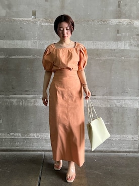 「LAGUNAMOON（ラグナムーン）のアイテム（ブレスレット）」を使った、RUNA ONISHIさん（レディース・163cm）の春コーディネート