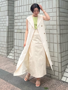 「LAGUNAMOON（ラグナムーン）のアイテム（ブレスレット）」を使った、RUNA ONISHIさん（レディース・163cm）の春コーディネート