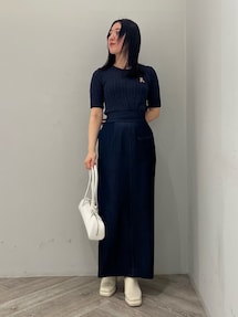 【柳橋唯コラボ】Iラインシルエットスカート（s） 新品未使用 タイトスカート LAGUNAMOON（ラグナムーン） スカート 「柳橋唯コラボ」Iライン