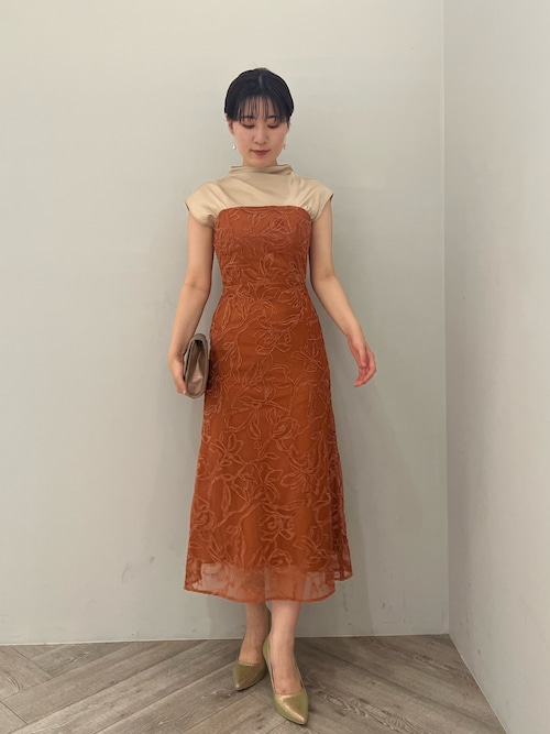 LAGUNAMOON ラグナムーン LADYモール刺繍ドッキングドレス