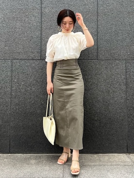 「LAGUNAMOON（ラグナムーン）のアイテム（ブレスレット）」を使った、RUNA ONISHIさん（レディース・163cm）の夏コーディネート