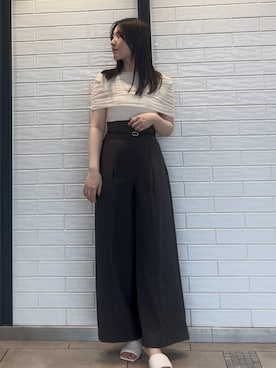 「LAGUNAMOON（ラグナムーン）のアイテム」を使った、RUNA ONISHIさん（レディース・163cm）の夏コーディネート