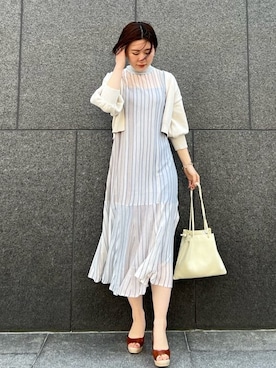 「LAGUNAMOON（ラグナムーン）のアイテム（ブレスレット）」を使った、RUNA ONISHIさん（レディース・163cm）の春コーディネート