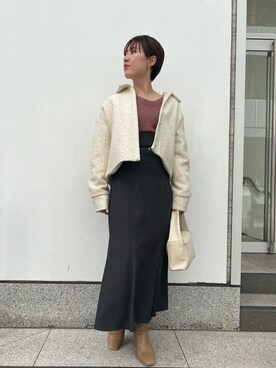 「LAGUNAMOON（ラグナムーン）のアイテム（その他アウター）」を使った、RUNA ONISHIさん（レディース・163cm）の秋コーディネート