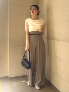 「LAGUNAMOON（ラグナムーン）のアイテム」を使った、RUNA ONISHIさん（レディース・163cm）の春コーディネート