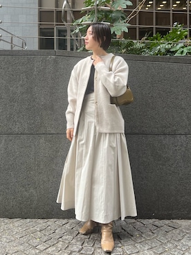 「LAGUNAMOON（ラグナムーン）のアイテム（ピアス（両耳用））」を使った、RUNA ONISHIさん（レディース・163cm）の冬コーディネート
