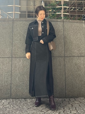 RUNA ONISHIさん（レディース・163cm）の冬コーディネート