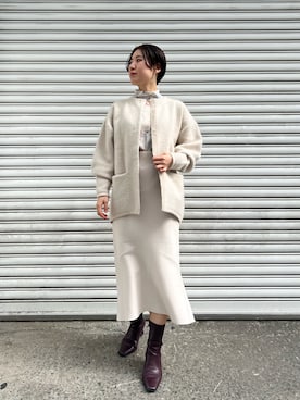 「LAGUNAMOON（ラグナムーン）のアイテム（その他アウター）」を使った、RUNA ONISHIさん（レディース・163cm）の冬コーディネート