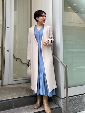 「LAGUNAMOON（ラグナムーン）のアイテム（その他アウター）」を使った、RUNA ONISHIさん（レディース・163cm）の冬コーディネート