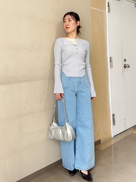 「LAGUNAMOON（ラグナムーン）のアイテム」を使った、RUNA ONISHIさん（レディース・163cm）の春コーディネート