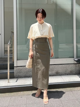 「LAGUNAMOON（ラグナムーン）のアイテム（ブレスレット）」を使った、RUNA ONISHIさん（レディース・163cm）の夏コーディネート