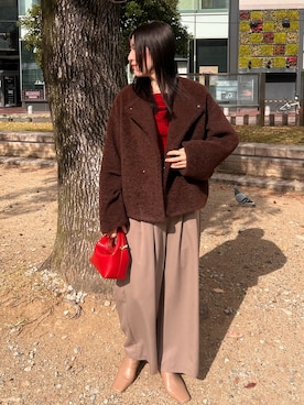 RUNA ONISHIさん（レディース・163cm）の冬コーディネート