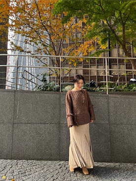 RUNA ONISHIさん(レディース・163cm)の冬コーディネート