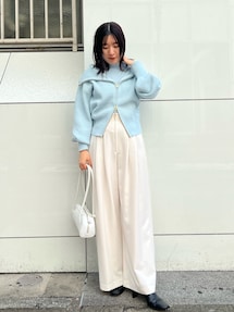 ビッグカラーレイヤードZIPニット｜ラグナムーン（LAGUNAMOON