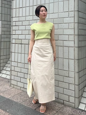 「LAGUNAMOON（ラグナムーン）のアイテム（ブレスレット）」を使った、RUNA ONISHIさん（レディース・163cm）の春コーディネート