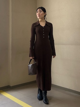 RUNA ONISHIさん(レディース・163cm)の冬コーディネート