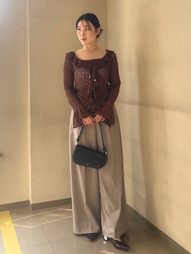 「LAGUNAMOON（ラグナムーン）のアイテム」を使った、RUNA ONISHIさん（レディース・163cm）の春コーディネート