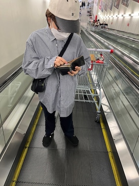 「THE SHINZONE（ザ　シンゾーン）のアイテム（スラックス、ブラック系）」を使った、uamiさん（レディース・162cm）の春コーディネート